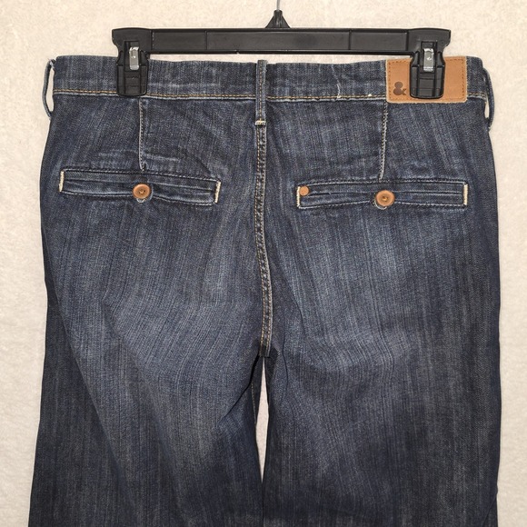 Vintage H & M Women's Wide Leg Jeans Size 31 X 32 Y2K Dark Wash Denim Pants - Picture 4 of 13